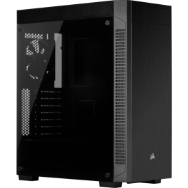 Corsair 110R Mid-Tower Case Carbide 110R Tempered Glass - Black 1x 5.25" Bay 1x 120mm Fan 2x USB 3.0 (110R)