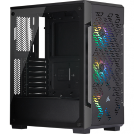 Corsair iCUE 220T RGB Airflow Tempered Glass Mid-Tower Smart Case — Black (Cc-9011173-Ww)