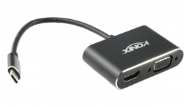 USB 3.1 Type-C Male to VGA & HDMI® Converter | 20cm 005.004.0203