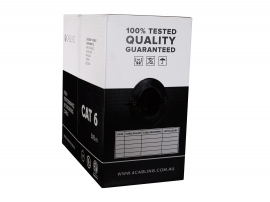 Cat 6 Ethernet Cable W Solid Conductors 305m Reel Box - Black Sld.c6utp.black.r