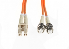 4cabling 2m Lc-st Om1 Multimode Fibre Optic Cable: Orange Fl.om1lcst2m