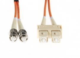 4cabling 1m Sc-st Om1 Multimode Fibre Optic Cable: Orange Fl.om1scst1m