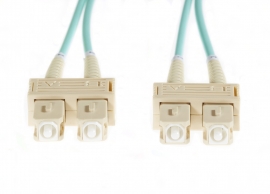 4cabling 15m Sc-sc Om3 Multimode Fibre Optic Cable: Aqua 015.005.2415