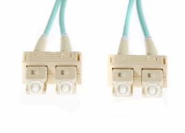 4cabling 10m Sc-sc Om4 Multimode Fibre Optic Cable: Aqua 015.006.4410