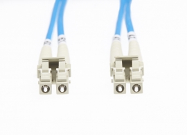 4cabling 0.5m Lc-lc Om4 Multimode Fibre Optic Cable: Blue 015.012.2100