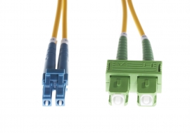 4Cabling 2M Lc-Sc/Apc Os1/ Os2 Singlemode Fibre Optic Duplex Cable (Fl.Os2Lcscapc2M)