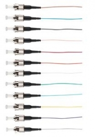 4Cabling Fibre Pigtail St Om3 Multimode 2M - 12 Pack Rainbow 015.012.7202