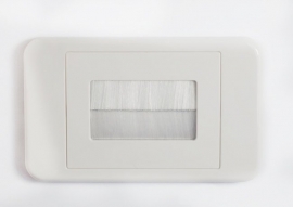 4cabling Bush Wall Plate - White 05dwpmf