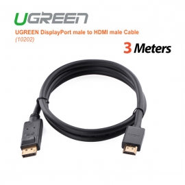 Ugreen DisplayPort male to HDMI male Cable 3M black (10203)