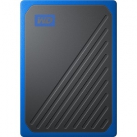 SANDISK WD MY PASSPORT GO PORTABLE SSD 1TB USB 3.0 SPEEDS UP TO 400 MB/S BUILT-IN CABLE COBALT COLORED 3Y (Wdbmcg0010Bbt-Wesn)