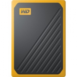 Western Digital MY PASSPORT GO PORTABLE SSD 1TB USB 3.0 SPEEDS UP TO 400 MB/S BUILT-IN CABLE AMBER COLORED 3Y (WDBMCG0010BYT-WESN)
