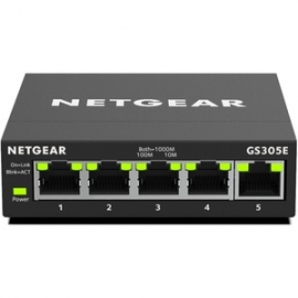 NETGEAR 5-PORT GIGABIT ETHERNET SMART MANAGED PLUS SWITCH (GS305E-100AUS)