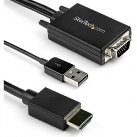 Startech 3m VGA to HDMI Converter Cable with USB Audio Support & Power (Vga2Hdmm3M)