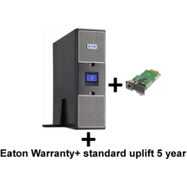 EATON 9PX 1000VA RACK/TOWER 10AMP + Warranty+ standard uplift 5 year: 9 seri + Gigabit Network Card (3973757 + 2681793 + 43343)