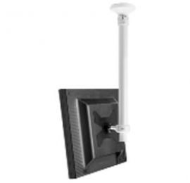 Telehook LCD Ceiling Mount - Single 400-900mm arm, Direct Mount, White Supports up to 25kg & 100x100