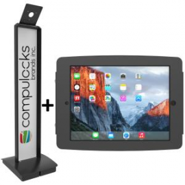 Compulocks Secure Space Enclosure With Brandme Floor Stand For Ipad Pro 10.5in - Black 140b275senb