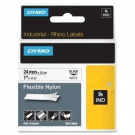Dymo Rhino 24mm White Flexible Nylo 1734524