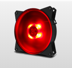 Coolermaster Masterfan Lite Mf120L 120Mm Red Led Fan 1200 Rpm R4-C1Ds-12Fr-R1