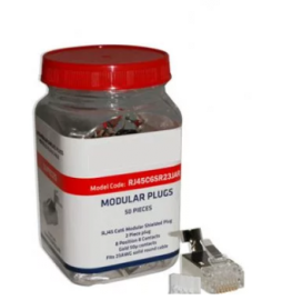 Rj45 Cat6 Solid 8P8C 23Awg Shielded Crimp Plug 50 Pack Rj45C6Sr23Jar