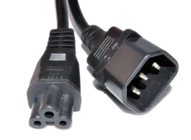 4Cabling 1M Iec C14 To C5 Power Cord: Black 011.180.5001