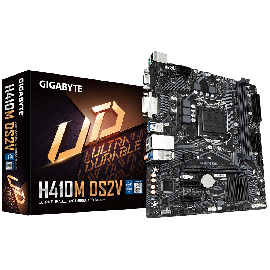 Gigabyte Intel® H410 Ultra Durable Motherboard with GIGABYTE 8118 Gaming LAN, Anti-Sulfur Resistor, Smart Fan 5 (Ga-H410M-Ds2V)