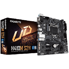 Gigabyte Intel® H410 Ultra Durable Motherboard with GIGABYTE 8118 Gaming LAN, PCIe Gen3 x2 M.2 (Ga-H410M-S2H)