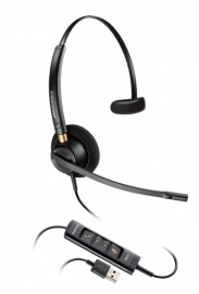 Plantronics Encorepro Hw525 Binaural Usb Pc Headset W/ Inline Controls 203444-01