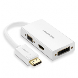 Ugreen Dp To Hdmi/ Vga/ Dvi Converter - White 20419 Acbugn20419