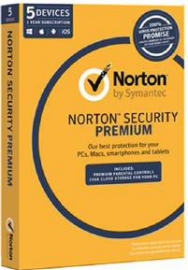 Symantec Norton Security Premium 3.0 5 Devices 1 Year Subscription Oem Cd Media 21353883 Oem