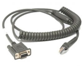 Motorola Cable - Rs232: Db9 Female Connector, 9ft (2.8m) Coiled, Power Pin 9 Cba-r37-c09zar