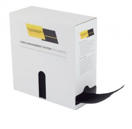 4cabling Cable Cover For Carpet - Box Of 25m: Black  25m Box Black 013.012.1050