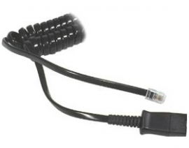 Plantronics Col Qd To Male Modular Plug M12/ M22 Vista U10 26716-01