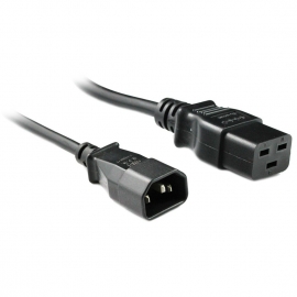 IEC C14 to C19 Power Cable Black 2M 011.180.1112