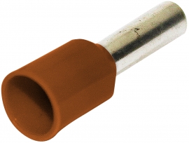 Bootlace Ferrule Brown 10mm² X18mm - 50 Pack 022.010.0091