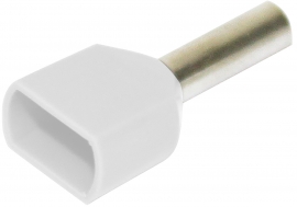 Twin Bootlace Ferrule White 2 x 0.5mm² - 100 Pack 022.010.0112
