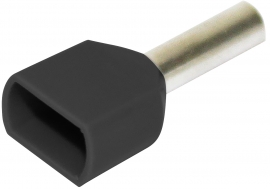 Twin Bootlace Ferrule Black 2 x 1.5mm² - 100 Pack 022.010.0115