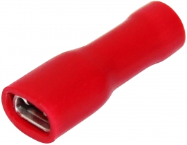 Quick Connect Female Red Fully Insulated 4.8mm X 0.5mm Double Grip 0.5mm² - 1.5mm² - 100 Pack 022.010.0162