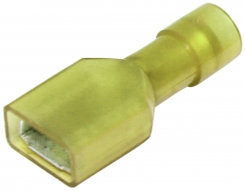 Quick Connect Female Yellow Nylon Insulated 6.4mm X 0.8mm Double Grip 4mm² - 6mm² - 50 Pack 022.010.0179