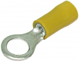 Ring Terminal Yellow Double Grip 4mm Hole 4mm² - 6mm² - 100 Pack 022.010.0202