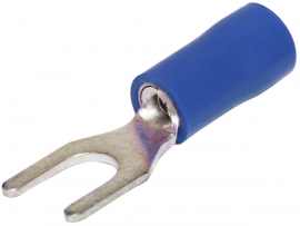 Fork Terminal Blue Double Grip 4mm Fork 1.5mm² - 2.5mm² - 100 Pack 022.010.0213