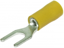 Fork Terminal Yellow Double Grip 6mm Fork 4mm² - 6mm² - 50 Pack 022.010.0219