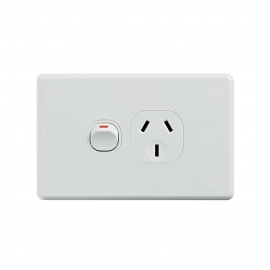 4C | Classic Single Power Point 250V 10A - Horizontal 040.000.0013