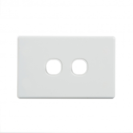 4C | Classic 2 Gang Switch Cover - White 040.000.0022