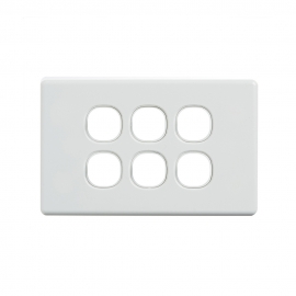 4C | Classic 6 Gang Switch Cover - White 040.000.0026