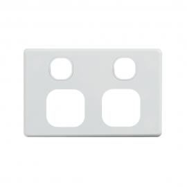 4C | Classic Double Power Point Cover Plate - White 040.000.0027