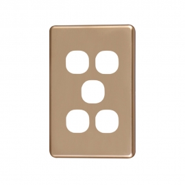 4C | Classic 5 Gang Switch Cover - Gold 040.000.0035
