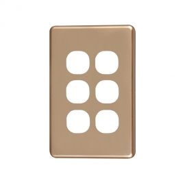 4C | Classic 6 Gang Switch Cover - Gold 040.000.0036