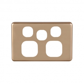 4C | Classic Double Power Point with Extra Switch Cover Plate - Gold 040.000.0040