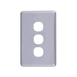 4C | Classic 3 Gang Switch Cover - Silver 040.000.0043