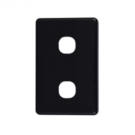 4C | Classic 2 Gang Switch Cover - Black 040.000.0052
